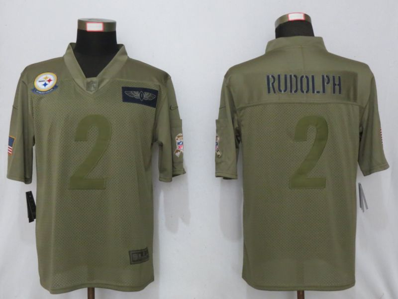 Men Pittsburgh Steelers #2 Rudolph Nike Camo 2019 Salute to Service Limited NFL Jerseys